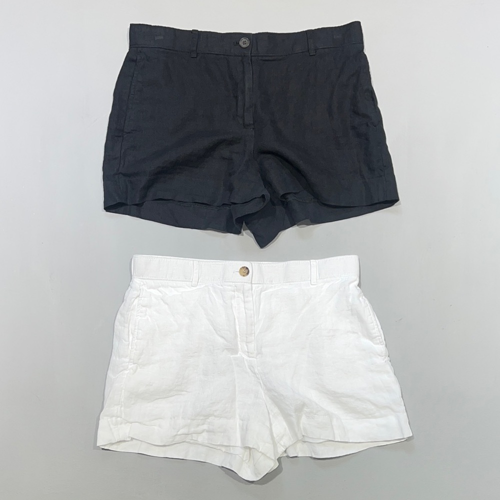 2 pair J Crew Linen shorts sz M